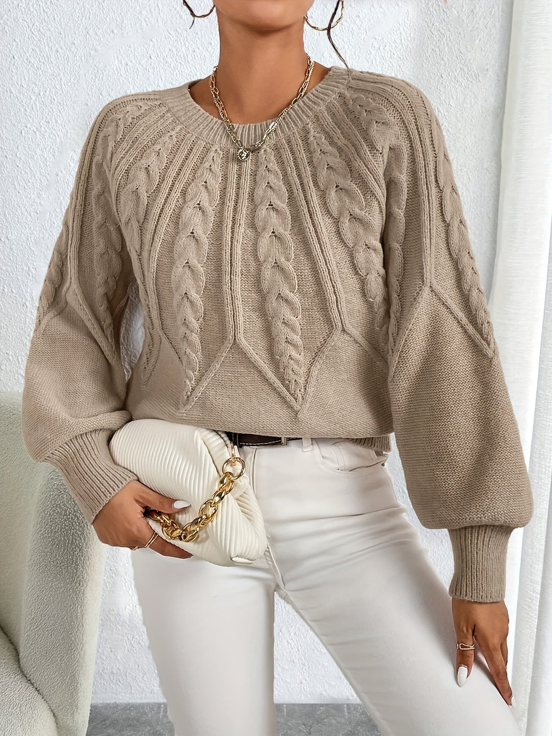 Louise - Elegante Oversized Kabel Trui