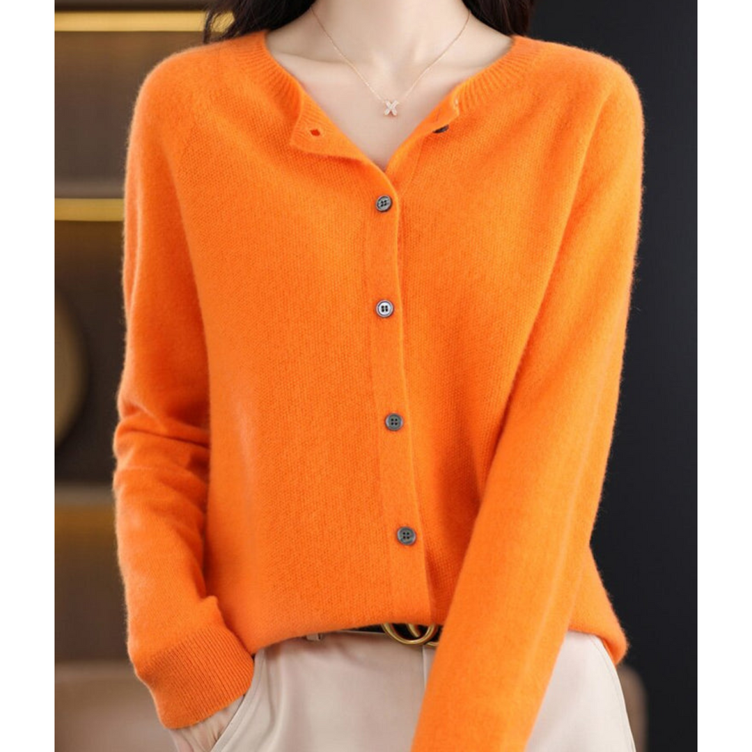 Julia - Elegant Gebreid Knopen Vest