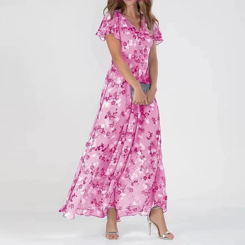 Loretta | Maxi Jurk Dames Met Bloemenprint