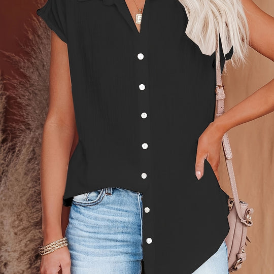 Odelia - Luchtige Zomerblouse met Elegante Afwerking