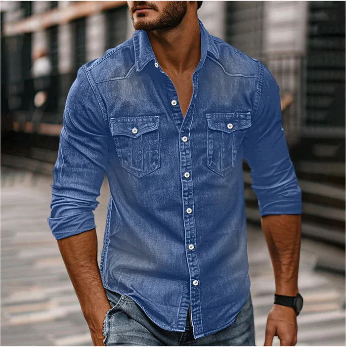 Alejandro - Stoer Denim Overhemd Heren
