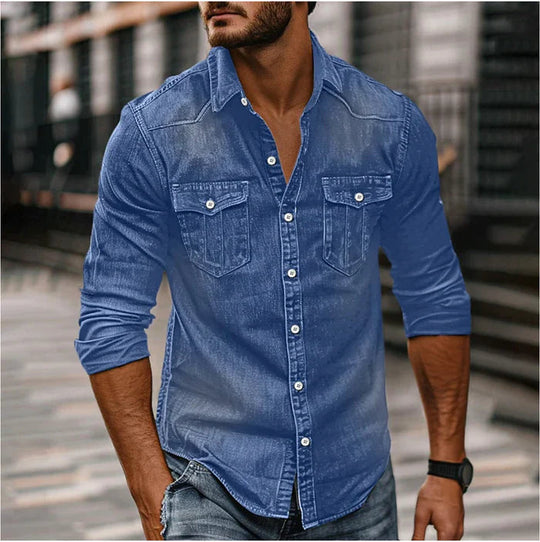 Alejandro - Stoer Denim Overhemd Heren