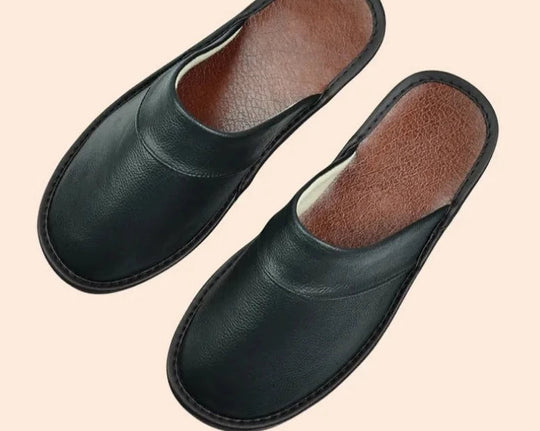 Milo - Comfortabele Leren Pantoffels Heren