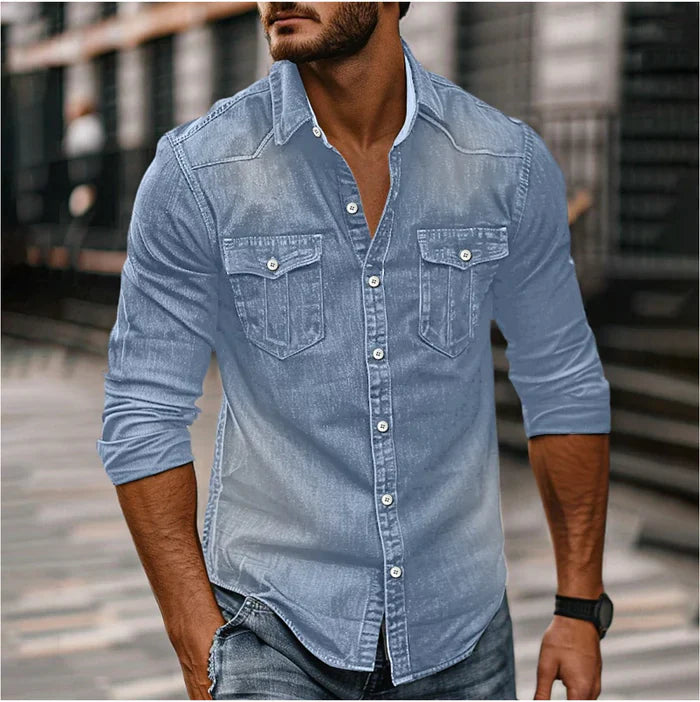 Alejandro - Stoer Denim Overhemd Heren