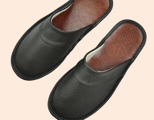 Milo - Comfortabele Leren Pantoffels Heren
