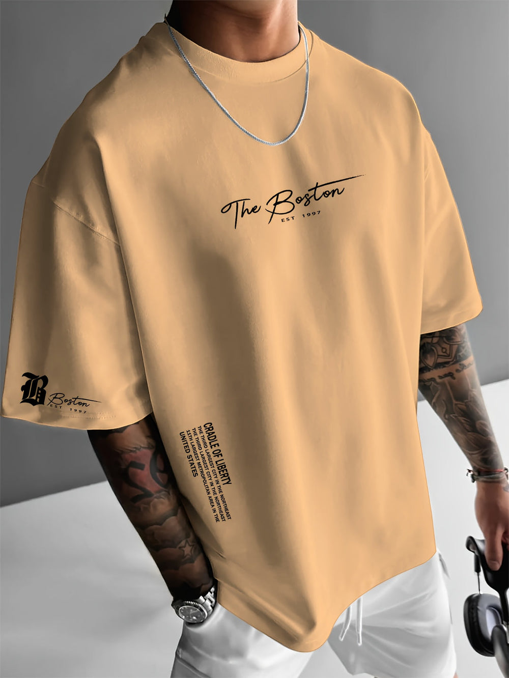 Adrian - Casual Print T-Shirt Heren