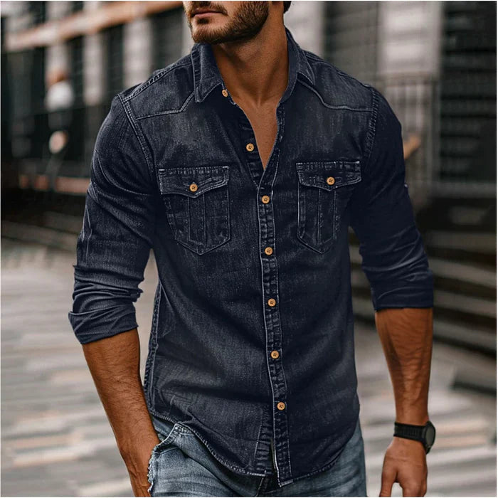 Alejandro - Stoer Denim Overhemd Heren