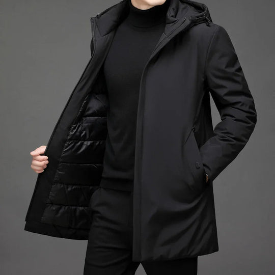 Scott - Moderne Lange Gewatteerde Parka Winterjas