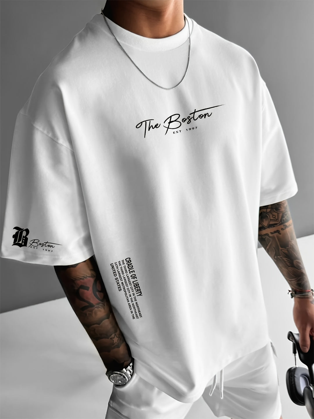 Adrian - Casual Print T-Shirt Heren