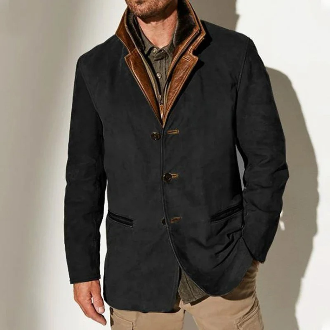 Marcus - Stijlvolle  Vintage Suède Winterjas