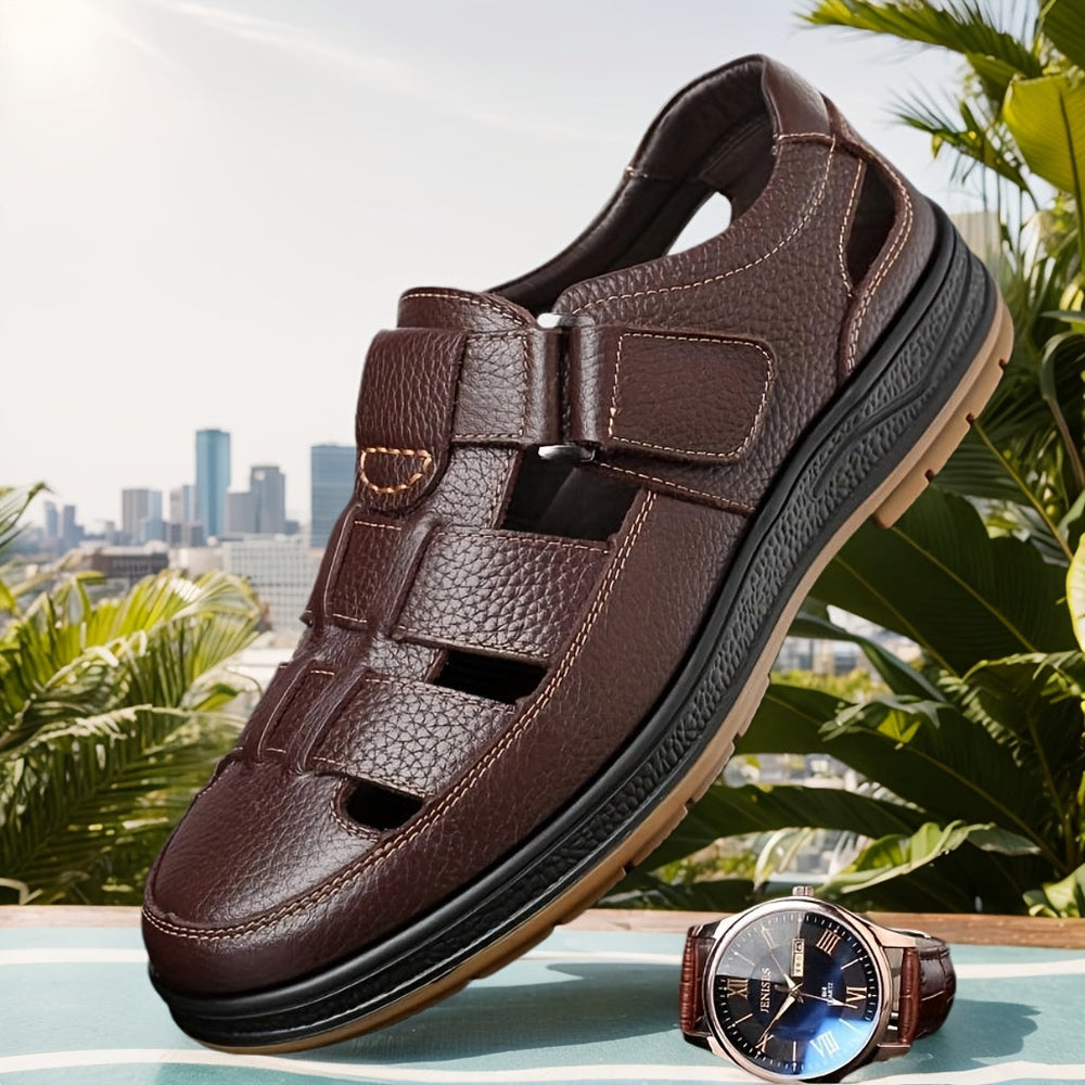 Bruno - Comfortabele Leren Sandalen Heren