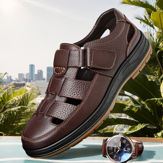 Bruno - Comfortabele Leren Sandalen Heren