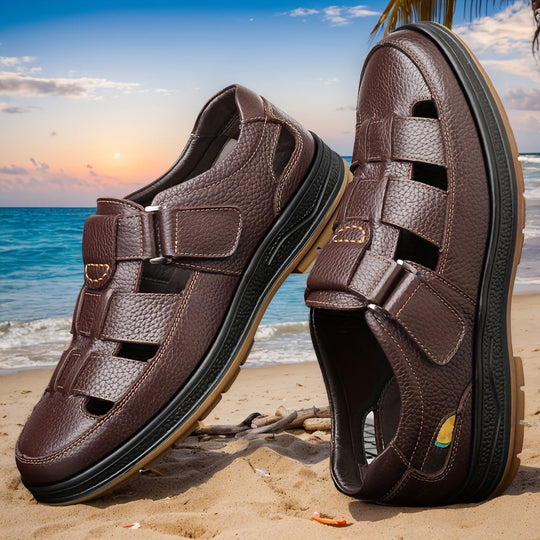 Bruno - Comfortabele Leren Sandalen Heren