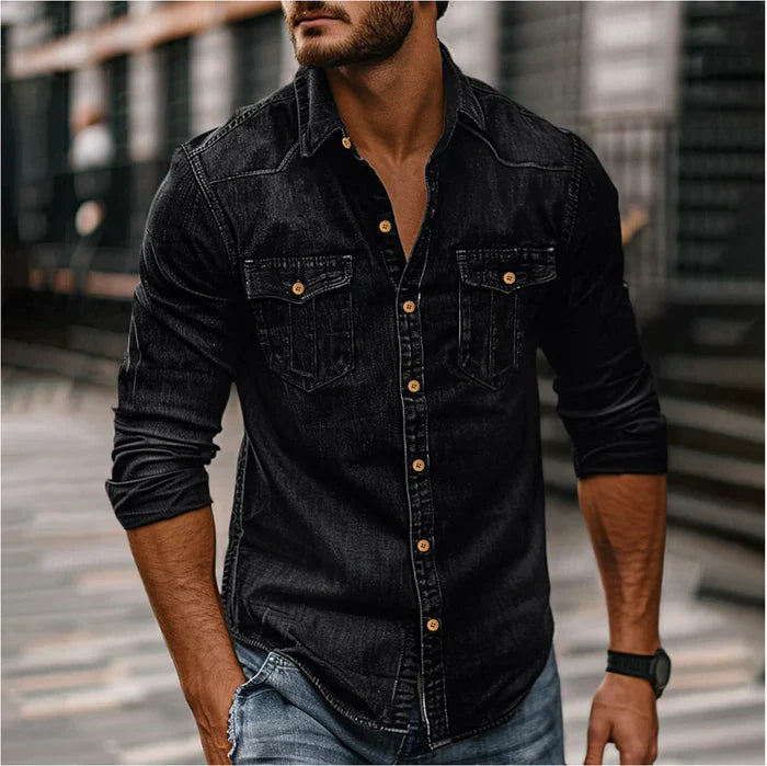 Alejandro - Stoer Denim Overhemd Heren