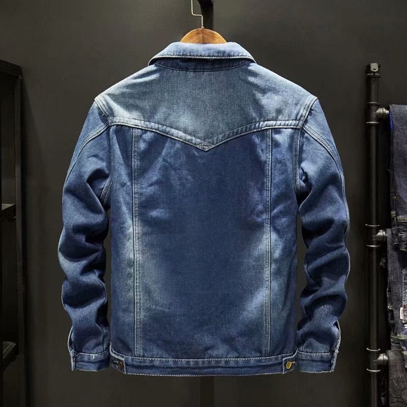 Antonio - Stijlvolle Gevoerde Denim Winterjas