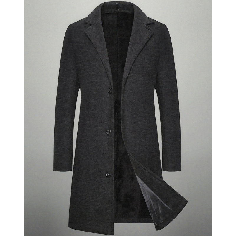 Miles - Stijlvolle Lange Wollen Mantel Winterjas