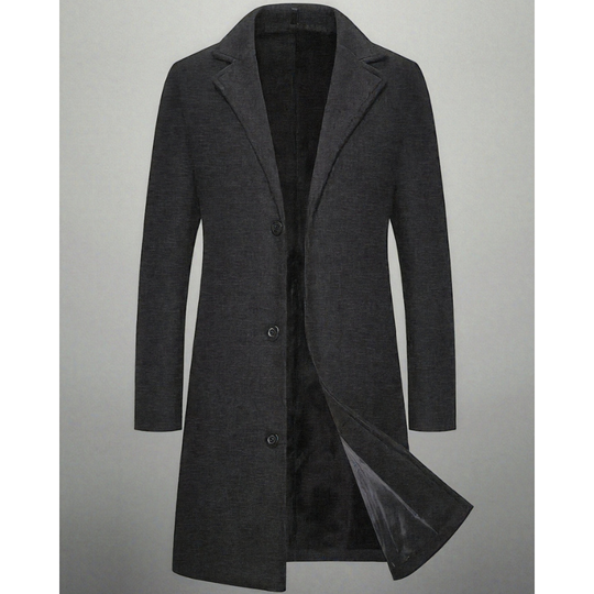 Miles - Stijlvolle Lange Wollen Mantel Winterjas