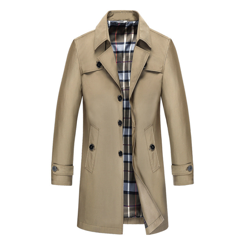 Edward - Elegante Lange Gevoerde Trenchcoat