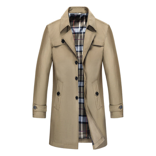 Edward - Elegante Lange Gevoerde Trenchcoat