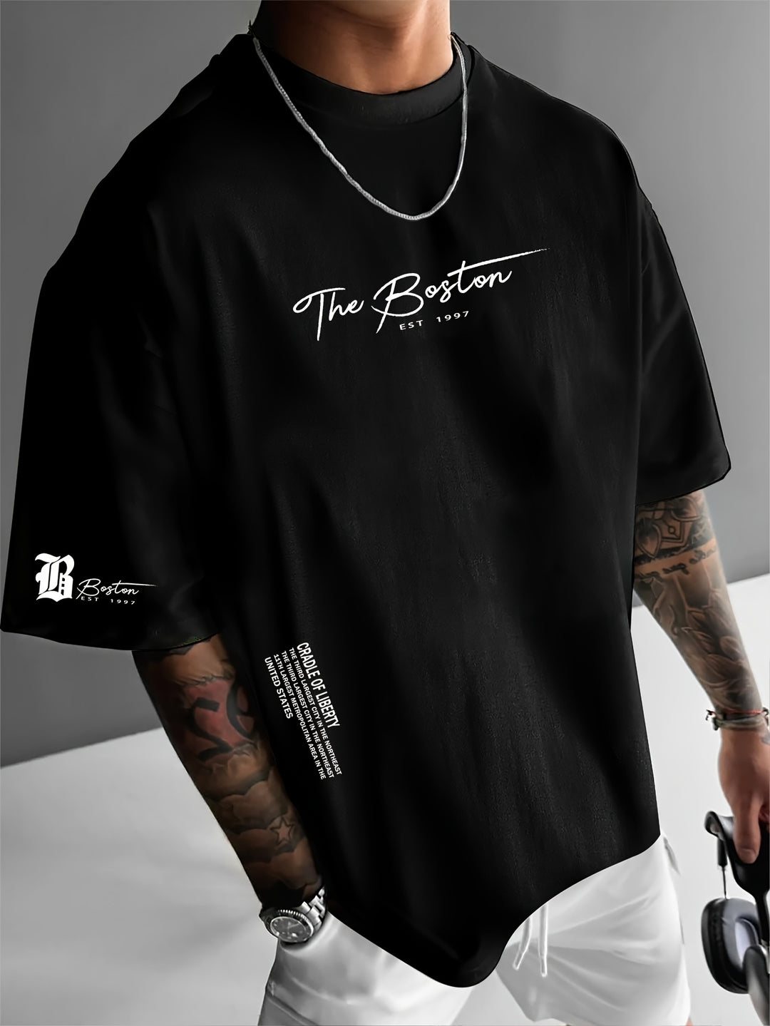 Adrian - Casual Print T-Shirt Heren