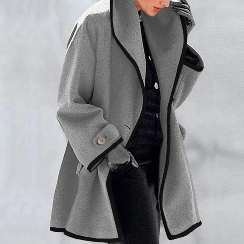 Fiona - Stijlvolle Wollen Mantel Winterjas