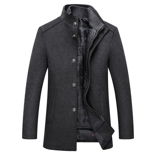 Angelo | Elegante Dikke Wollen Mantel