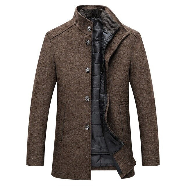 Angelo | Elegante Dikke Wollen Mantel