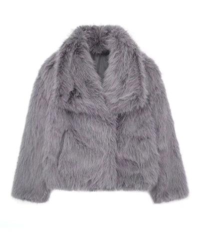 Vanessa - Elegante Korte Bont Winterjas