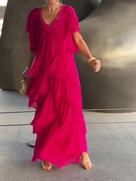 Boho Maxi Jurk Dames Gelaagd - Anna