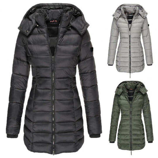 Susan - Elegante Lange Gewatteerde Winterjas