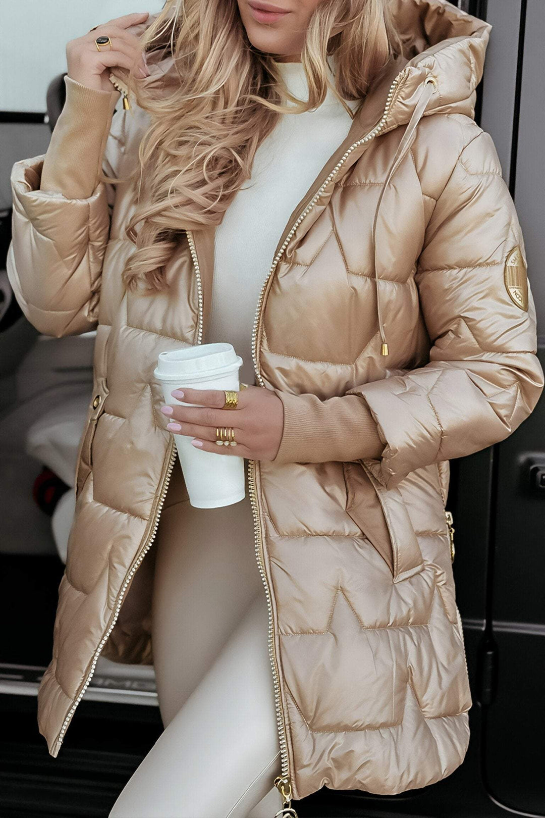 Catherine - Stijlvolle Gewatteerde Capuchon Winterjas