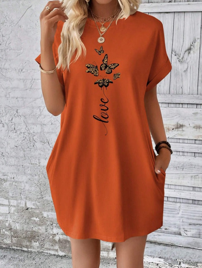 Kim - Casual T-shirt jurk met Print
