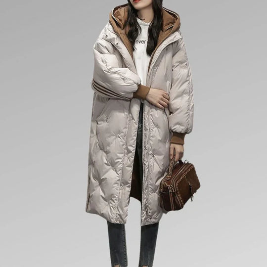 Jolanda - Stijlvolle Oversized Gewatteerde Winterjas