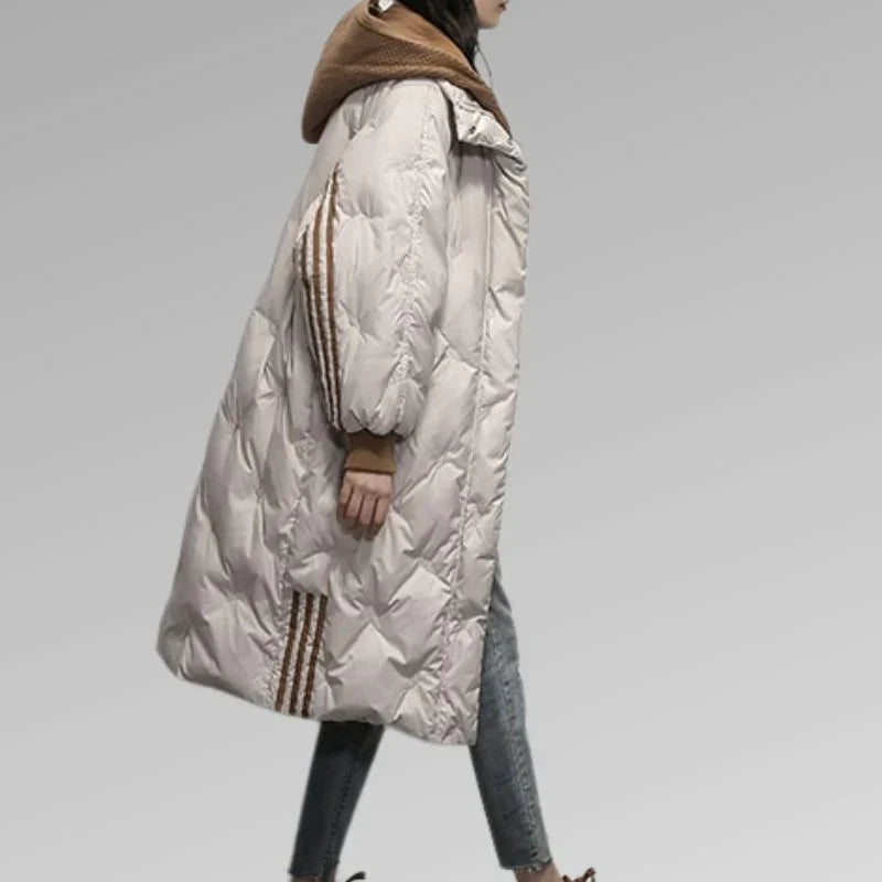 Jolanda - Stijlvolle Oversized Gewatteerde Winterjas