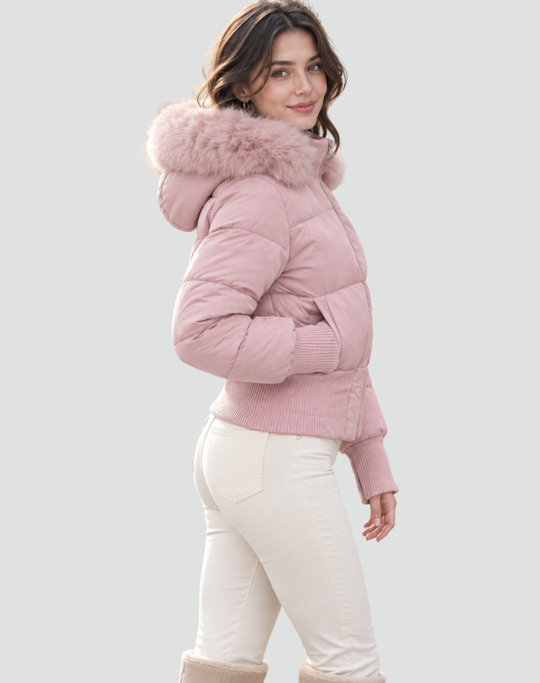 Rachel - Stijlvolle Korte Gewatteerde Winterjas