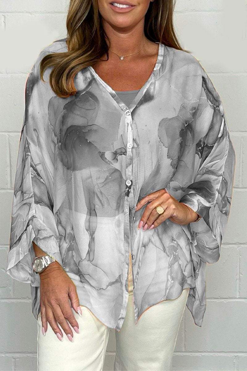 Maelle - Luchtige Chiffon Blouse met Bloemenprint Dames