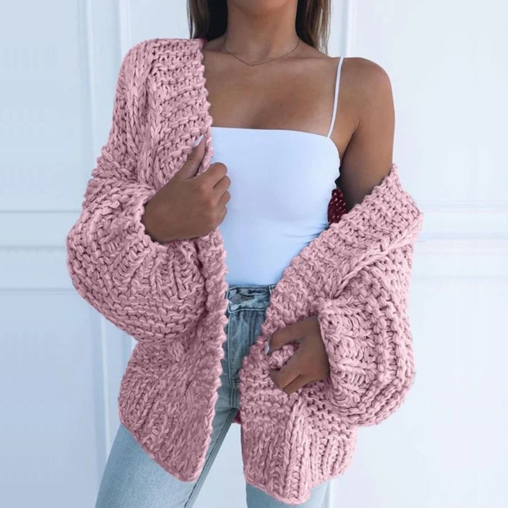 Jolanda - Elegant Oversized Grofgebreid Vest