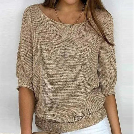 Rachel - Elegante Gebreide Ronde Hals Trui