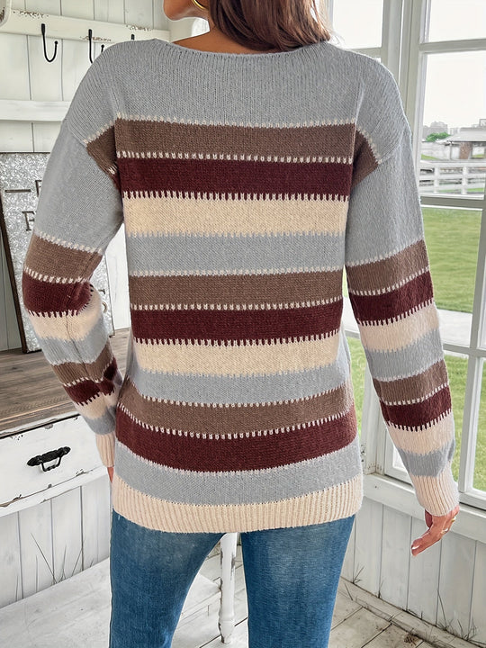 Roos - Elegant Vintage Gebreide Trui