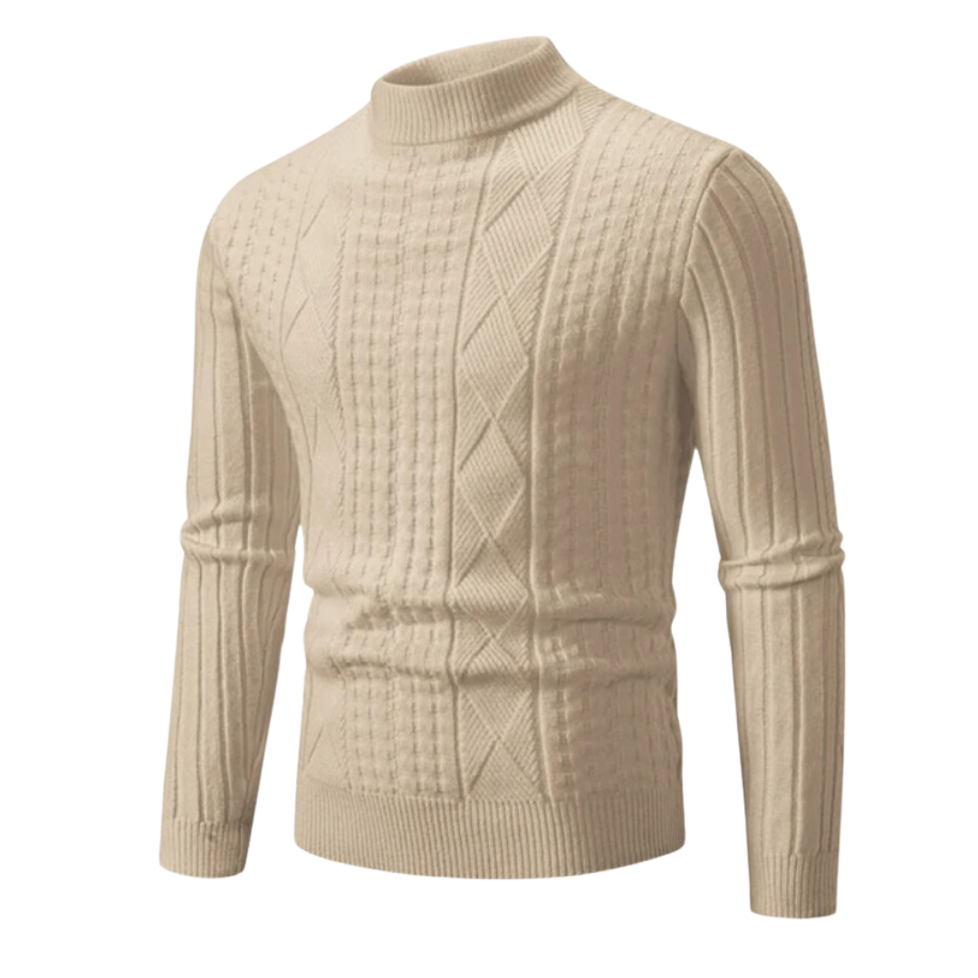 Riccardo - Elegante Kabel Lange Mouw Coltrui