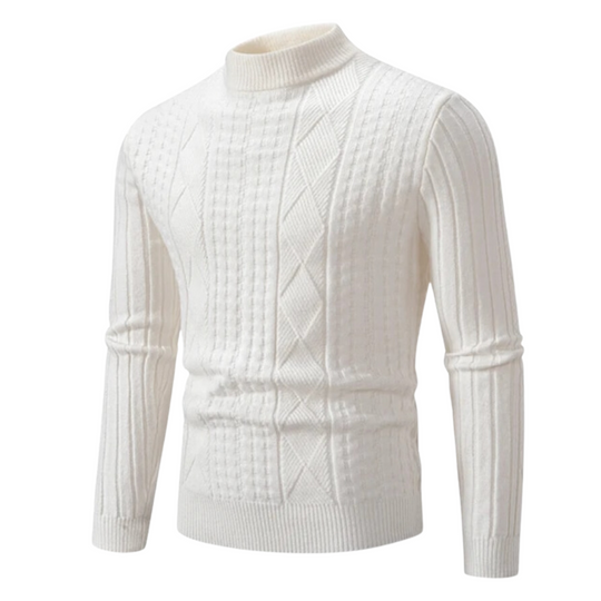 Riccardo - Elegante Kabel Lange Mouw Coltrui