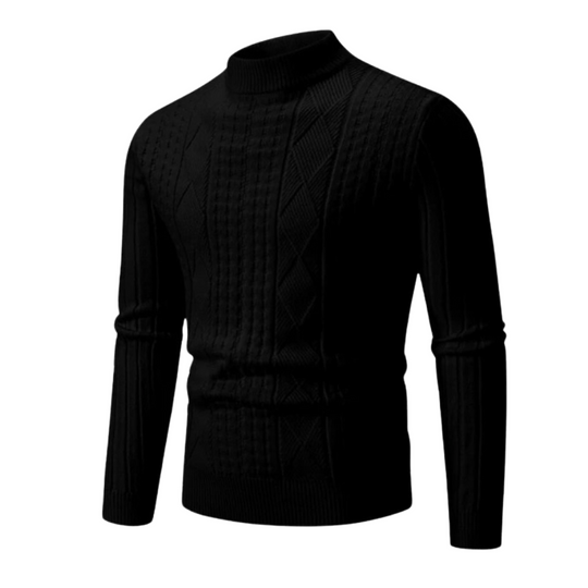 Riccardo - Elegante Kabel Lange Mouw Coltrui