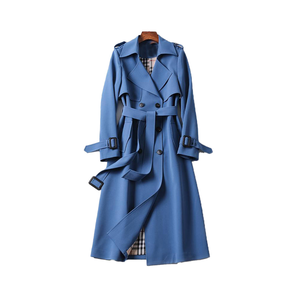 Trenchcoat Voor Dames Met Dubbele Rij Knopen