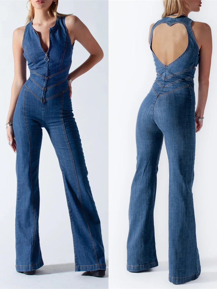 HartPulse - Retro Jumpsuit met Vintage Flair en Trendy Pasvorm