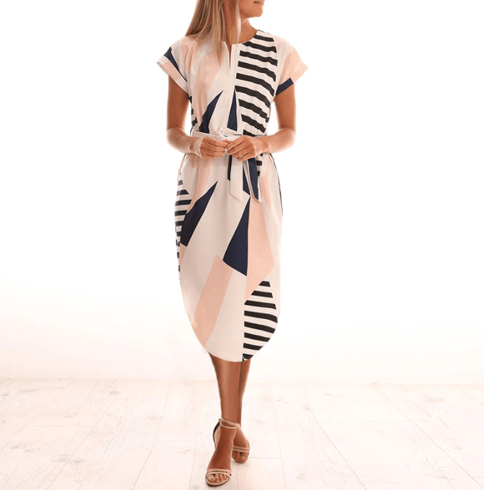 Miranda - Trendy Midi Jurk