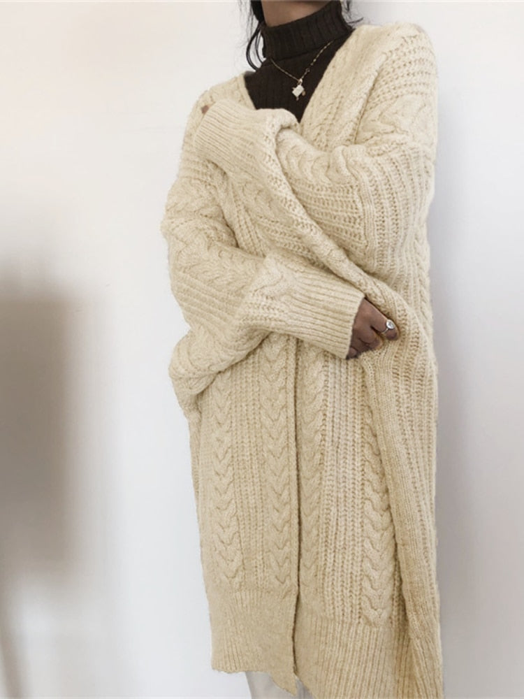 Grace - Stijlvol Warme Oversized Gebreid Vest