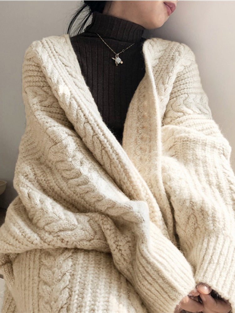 Grace - Stijlvol Warme Oversized Gebreid Vest