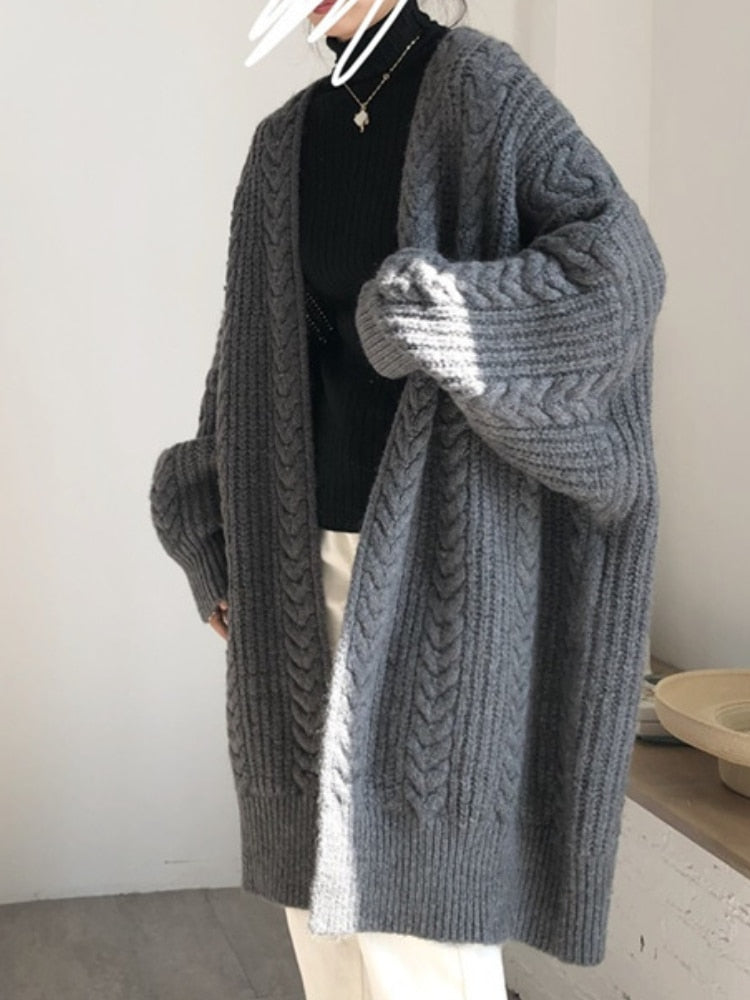 Grace - Stijlvol Warme Oversized Gebreid Vest