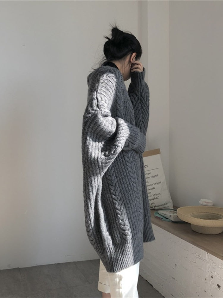 Grace - Stijlvol Warme Oversized Gebreid Vest