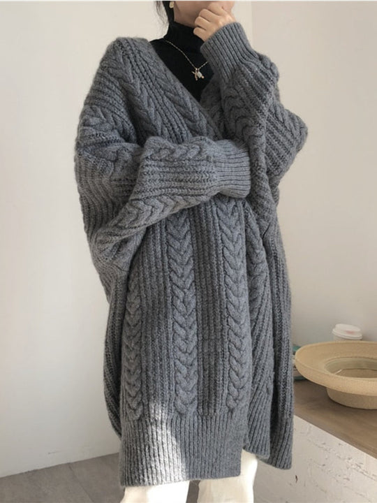 Grace - Stijlvol Warme Oversized Gebreid Vest